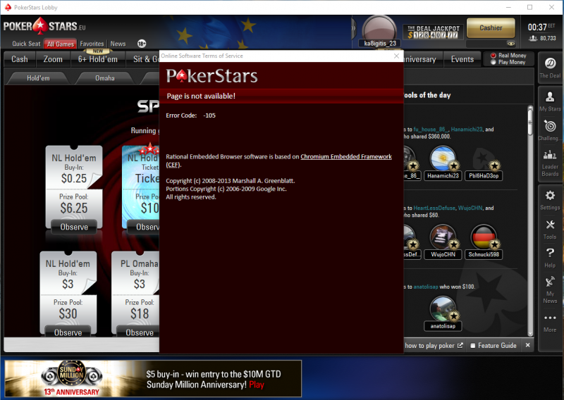 poker stars on mobile